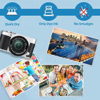 ZHADDLI Inkjet Glossy Photo Paper, 8.5X11 Inches,Pack of 100 Sheets, Compatible with Inkjet Printer Use DYE INK，Glossy Inkjet Paper 200gsm