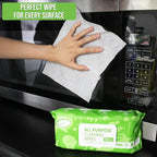 Air Jungles All Purpose Cleaning Wipes for Car and Home 70 Count, Extra Large 8" x 10" Heavy Duty for Car Interior Vinyl, Kitchen, Bathroom, Countertop, Furniture, Tool - Non-Toxic for Multi-Surface