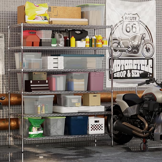Regal Altair 24" Deep x 60" Wide x 74" Height Wire Shelving Kit | 6-Tier | NSF Commercial Storage Rack Unit