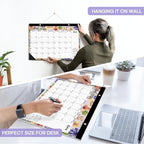 Desk Calendar 2026, 21 Months Calendar Runs from October 2025 to June 2027 - Large 17" x 12" Desktop/Wall Monthly Planner for Home School, or Office - Botanic Whimsy