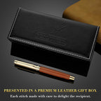 BEILUNER 316 Fountain Pen,Stunning Luxury Rosewood,24K Gilded Nib(Fine),Gorgeous 24K Gold Finish, Ink Converter,Nice Gift for Men&Women-Elegant,Executive,Christmas Pens for Writing