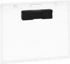 Amazon Basics Horizontal Magnetic Name Badge Holder - 600 Pack, Clear