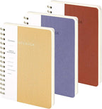 Spiral Notebook-5.75" x 8.125" College Ruled Journal with Inner Pockets and 160 Pages,PU Leather Cover Business Journal, Twin-Wire Binding Notebook Perfect for Office & Home School Supplies 3 pack Brown/Khaki/Violet