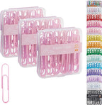 NEEWAY Colorful Large Paper Clips, 2 Inch Jumbo Paper Clips, 150 Count, 3 Pack of 50 (Light Pink)