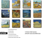 2026 Wall Calendar Art Paintings, 12 Months Wall Calendars, 12" x 24" Opened, Thick Glossy Paper, 2026 Monthly Wall Calendars, Home and Office Organizer