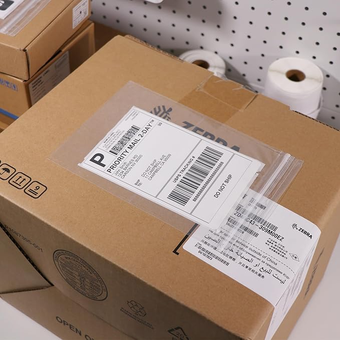 iMailer - 200 Pack 7.5"x 5.5" Packing List Envelopes -Resealable Adhesive Plastic Pouches for Shipping Labels and Document