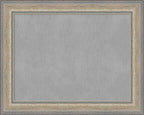Amanti Art Silver Framed Magnetic Board 23x29 Medium Vision Board for use with Magnets, 100% Metal Sheet to Display Items as Office Decor or for Home Organization in mudroom, Kitchen or Kids Room