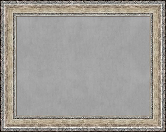 Amanti Art Silver Framed Magnetic Board 23x29 Medium Vision Board for use with Magnets, 100% Metal Sheet to Display Items as Office Decor or for Home Organization in mudroom, Kitchen or Kids Room