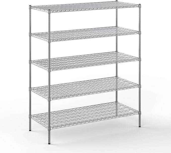Regal Altair 24" Deep x 54" Wide x 64" Height Wire Shelving Kit | 5-Tier | NSF Commercial Storage Rack Unit