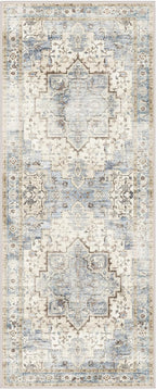 GENIMO 2x5 Runner Rugs for Hallway, Machine Washable Non Slip Vintage Rugs, Low Pile Lightweight Soft Print Rug for enrtyway, Corridor, Home, Office, Kitchen, Mint Sage