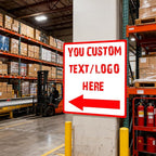 Custom Square Directional Signs - 8 * 8 inches - Corporate logos/warning text, for indoor and outdoor use