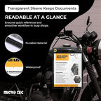MICRO TEC Repair Order/Work Ticket Holders – Heavy-Duty Clear Vinyl Sleeves with Black Handle – 11" x 13" for Automotive Repair Orders, Job Tickets, Documents – Pack of 25 – Clear/Black