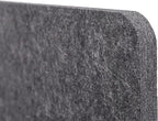 Stand Up Desk Store ReFocus Raw Clamp-On Acoustic Desk Divider Mounted Privacy Panel to Reduce Noise and Visual Distractions (Anthracite Gray, 23.6" x 16")