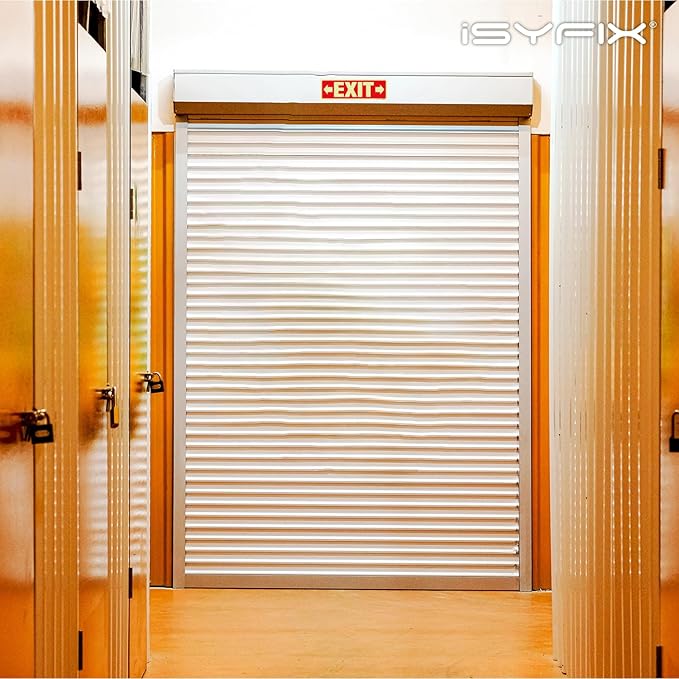 iSYFIX Exit Stickers Signs with Directional Right & Left Arrow 2 Pack 12x4 Inch - Glow in the Dark Photoluminescent Vinyl for Office, School, Business, Warehouse - UV & Weather Resistant for Indoor/Outdoor Use