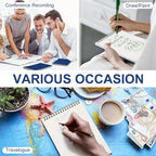 Engrowtic Dot Grid Notebook Top Spiral Notebook A5 Size Bullet Dotted Paper Hardcover Dot Journal 8.3''x 5.8'' 140 Pages Spiral Notepads for Sketching Drawing Writing School Office (Dark Blue,2 Pcs)