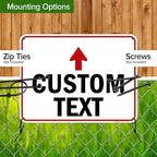Custom Arrow,Custom Directional Sign, Up Arrow,18x24 Inches, 55 mil thick HDPE (high density polyethylene) Made in USA by My Sign Center
