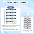 1 Pack of 500 Visitor Badges Registry Log with Carbonless Copy 2-Part Letter Size Visitor Log Book Spiral-Bound Self Visitor Badges Guest Register Book for Business or School (1)
