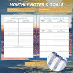 CAGIE 2026 planner weekly and monthly: 12 Months Jan 2026 - Dec 2026 Hardcover Yearly Daily Planner 2026 monthly planner 8.5 x 11, Large Spiral Bound Calendar Planner for Women Weekly Agenda with Tabs Stickers, Sea
