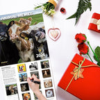 2026 Wall Calendar,Funny Calendar 2026, November 2025 - December 2026, Wall Calendar Funny Animal Memes, 12" x 24" Opened, Full Page 12 Months Thick Paper for Gift Calendar Organizing Planning