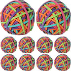 CYEAH 10PCS Colorful Rubber Band Ball, Assorted Color Rubber Bands Stretchable Rubber Band Balls, Stationery Holder Band Loops for Arts Crafts Document Office Supplies Organizing