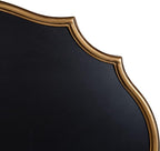 Kate and Laurel Leanna Decorative Scalloped Metal Chalkboard; 24 x 36; Gold; Framed Rounded Oval Vintage Chalkboard for Unique Display; Organization; and Decor