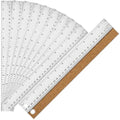 Metal Ruler with Cork Backing, 12 Inch Stainless Steel Rulers 12 Inch Metal Ruler 10 Pack - Imperial and Metric - Non-Slip Prevent Ink Leakage - for School Office Engineering Tools
