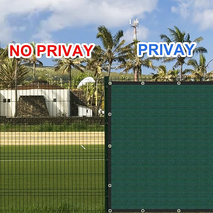 Green 3' x 15' Fence Privacy Screen Commercial Outdoor Backyard Shade Windscreen Mesh Fabric