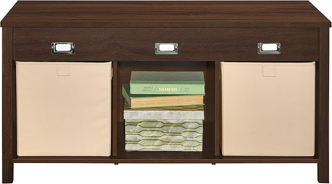 ClosetMaid 16051 Premium 3-Cube Bench, Dark Chestnut