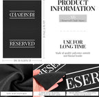 Buryeah 6 Pcs Reserved Seating Signs for Chairs Church Pew Reserved Chair Signs Placeholder with Printed Words for Weddings Parties Celebrations Receptions Church or Event (Black,White)