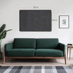 Lightomorrow Bulletin Board, 36 x 24 inches Felt Board - Decorative Pin Board, Cork Board Alternative for Wall, 3' x 2' Foldable Self-Adhesive Vision Board Prayer Board with 20 Pushpins - Dark Gray