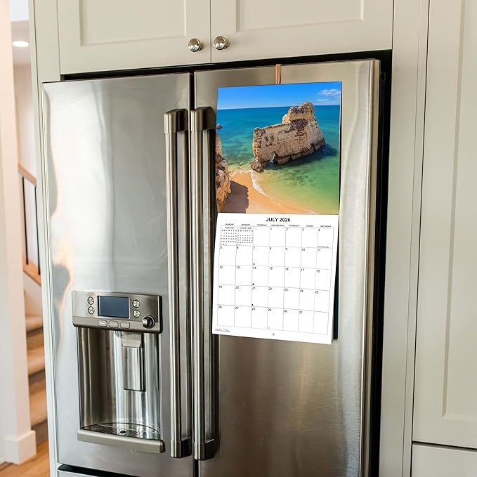 2026 Beaches Monthly Wall Calendar | Tropical Beaches Travel Calendar 2025-2026