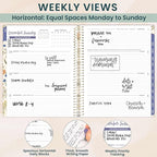 bloom daily planners HARDCOVER 2026 Planner (January to December) - 8.5” x 11” Weekly & Monthly Dated Agenda Organizer Book with Stickers & Tabs - Whimsical Wildflowers
