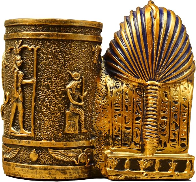 Daisylily Ancient Egyptian Pencil Holder, King Pharaoh Pen Cup, Pen Holder for Desk Office Pen Organizer, Pencil Cup Storage Containers - Egyptian