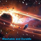 Personalized Galaxy Starry Sky Nebula Customized Computer Keyboard Office Desk Pad, Cute Space Planet Full Table Extended Mouse Pad 35.4 x 15.7 Inches