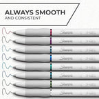 Sharpie S-Gel Pens Fashion Barrel Gel Pens Pearl White Body Medium (0.7mm) Point Bold Ink Colors 8 Count
