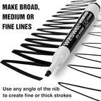 WOSWEL Dry Erase Markers Bulk, Chisel Tip Whiteboard Markers, Low Odor Thick Dry Markers, 100 Black Color for Teachers, Classroom, Office & Home Use