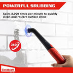 Goldblatt Cordless Electric Spin Scrubber, Power Scrubber with Battery Indicator Light, Waterproof Electric Cleaning Brush for Grout, Tile, Bathroom, Kitchen, Tub Cleaning