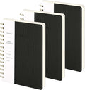 Spiral Notebook-5.75" x 8.125" College Ruled Journal with Inner Pockets and 160 Pages,PU Leather Cover Business Journal, Twin-Wire Binding Notebook Perfect for Office & Home School Supplies 3 pack Black