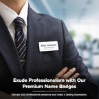 Custom Engraved Name Tags, Magnetic White and Blue Name Tags, Personalized Name Tags, 1.5x3 Inches, Durable Engravable Impact Material, Made in The USA by My Sign Center