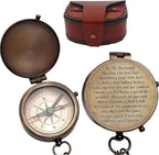 Engraved Compass, Gift for Husband,Anniversary,Wedding Gift for Him, Long Distance Boyfriend Gift, Fiance Gift I Miss You Long Distance Relationship Gift for Army Boyfriend Gift (to My Husband 5)