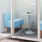 Mobile Office Pod Booth, Sound Pod, Large Space SoundProof Pod 2-4 People, Sound Booth Mobile Roller, LED Lighting, Centrifugal Fans and AC USB Ports - for 2-4 Persons White