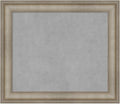 Amanti Art Silver Framed Magnetic Board 25x29 Medium Vision Board for use with Magnets, 100% Metal Sheet to Display Items as Office Decor or for Home Organization in mudroom, Kitchen or Kids Room