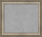 Amanti Art Silver Framed Magnetic Board 25x29 Medium Vision Board for use with Magnets, 100% Metal Sheet to Display Items as Office Decor or for Home Organization in mudroom, Kitchen or Kids Room
