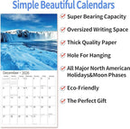 2026 Wall Calendar,Calendar 2026, July 2025 - December 2026, Wall Calendar Mystic Falls, 12" x 24" Opened,Full Page Months Thick & Sturdy Paper for Gift Perfect Calendar Organizing & Planning