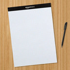 Amazon Basics Quad Ruled Graph Paper Pad, 600 Sheets, 6-Pack (100 Sheets Each), White, Letter Size 8.5 x 11 in
