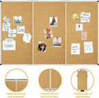 XBoard Large Cork Bulletin Board 72 x 48 Inch, 6' x 4' Big Push Pin Corkboard with Aluminum Frame | Cork Message Notice Board for School, Home & Office Wall Display and Organization