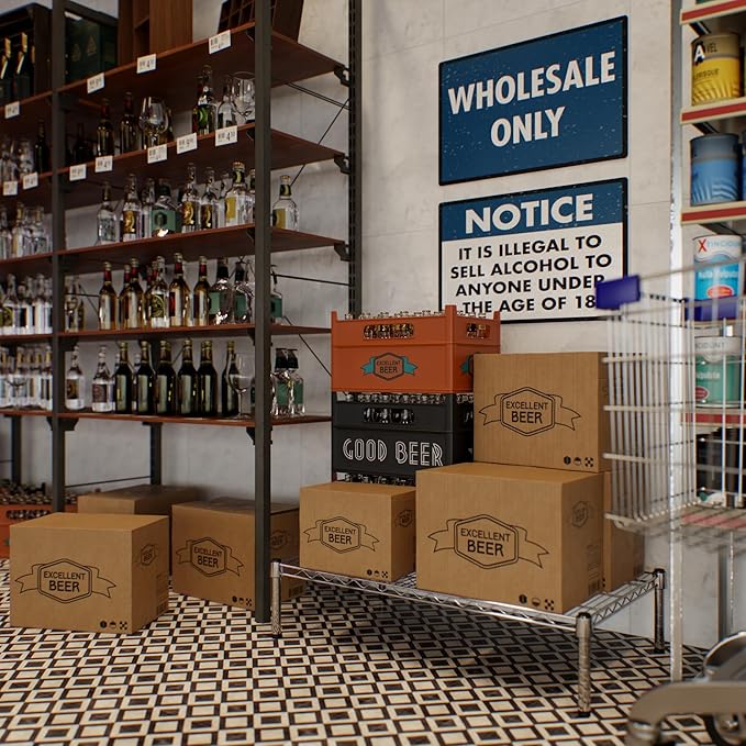 Regal Altair 21" Deep x 36" Wide x 8" Height Wire Shelving Kit | 1-Tier | NSF Commercial Storage Rack Unit