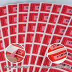ChtepTamper 100 Pieces Total Transfer Tamper-Evident Stickers Security Labels Great for Goods Shipping,Exchange of Agency Files, Privacy Protection or More(Serial Number 1 * 3.54inches Red)