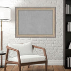 Amanti Art Silver Framed Magnetic Board 25x33 Medium Vision Board for use with Magnets, 100% Metal Sheet to Display Items as Office Decor or for Home Organization in mudroom, Kitchen or Kids Room