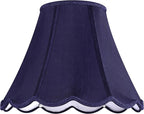 GOSO Set of 1 Leaf Scalloped Lamp Shade Blue, 6×13×9.8 Inch Spider Lamp Shade for Table Lamp,Floor Lamps Replacement Braids with Petal Edges,Easy Assembly Art Decor Bell Shades for Bedroom